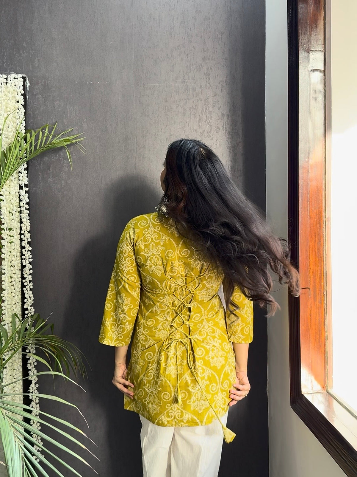 Floral Printed back dori short kurtas
