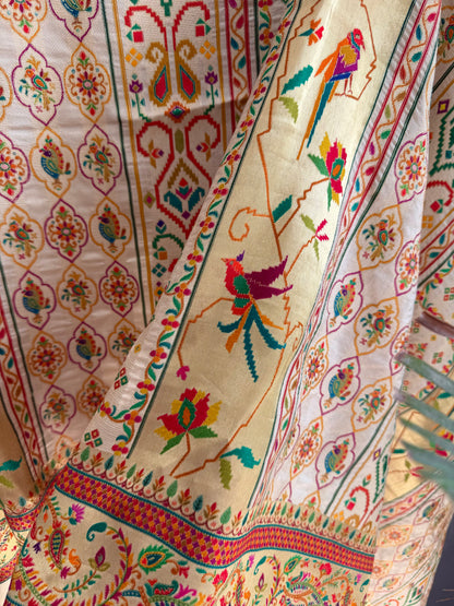 Meenakari Benarsi Paithani Handwork suit