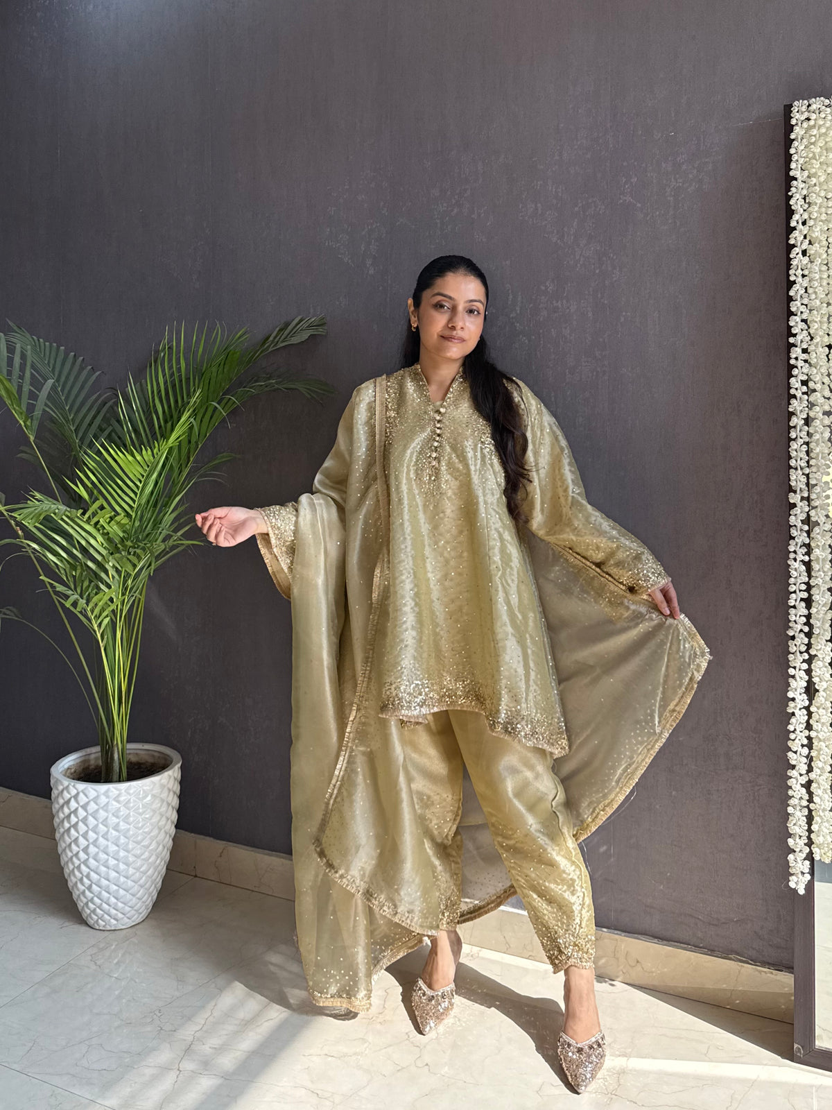 Luxurious Handwork Sitara anarkali set