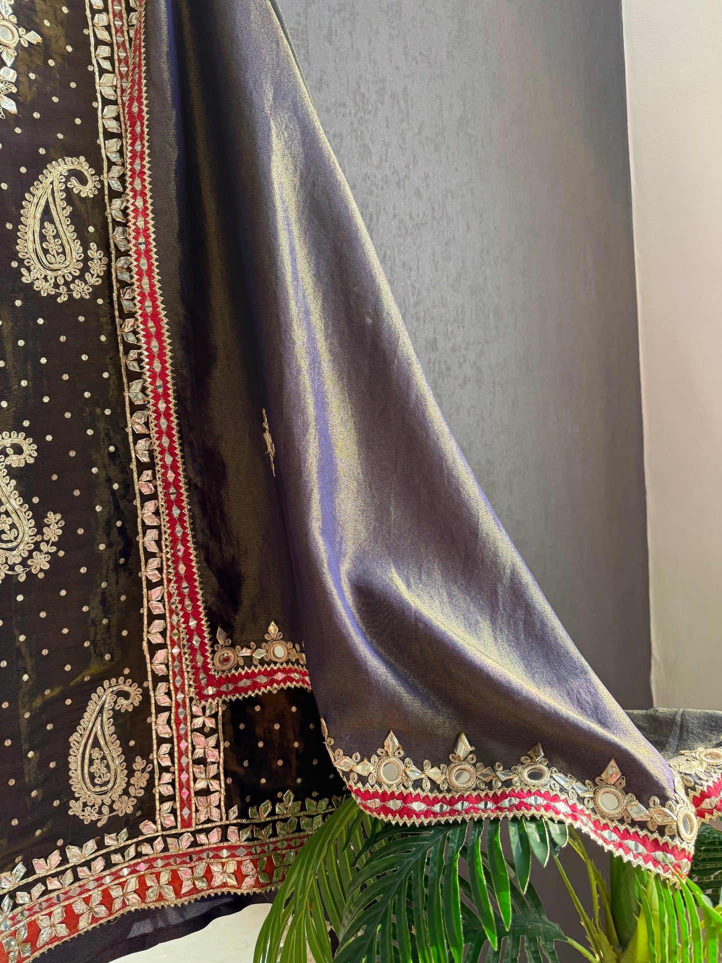 Luxurious gotapatti Mirrorwork suit