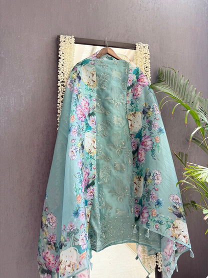 Luxurious Monochromatic pichwai work suit