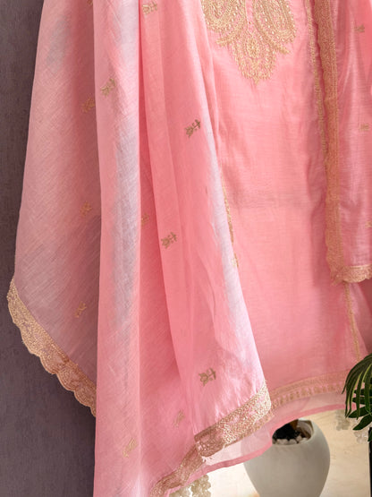 Luxurious Mul chanderi dori sitara suit