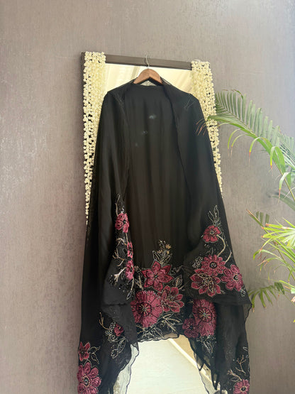 Handwork Organza Appliqué suit