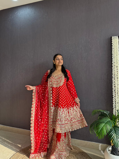 Luxurious Anarkali sharara set