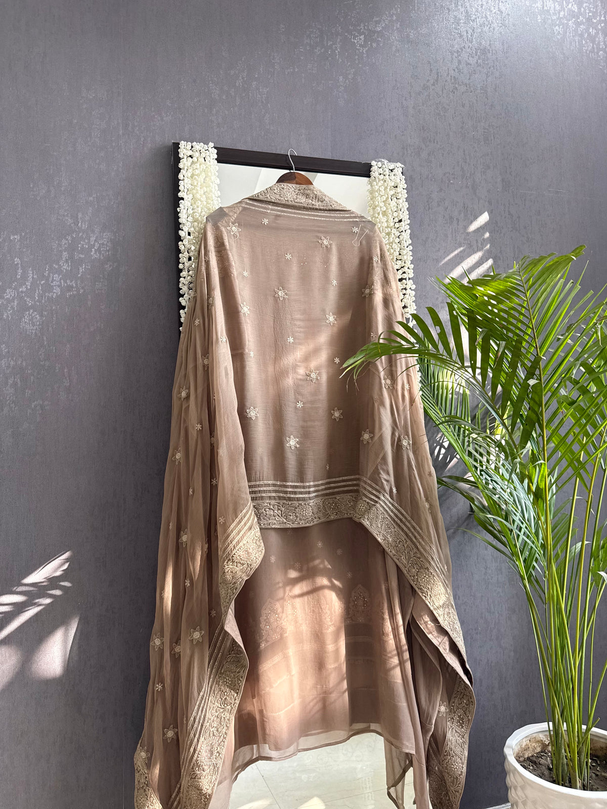 Lucknowi embroidered handwork suit