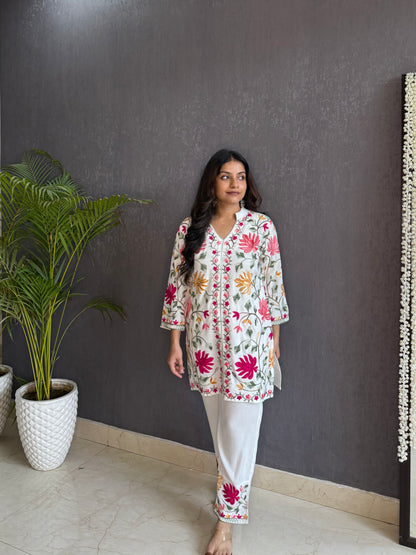 Liva cotton Kashmiri aari Coord set