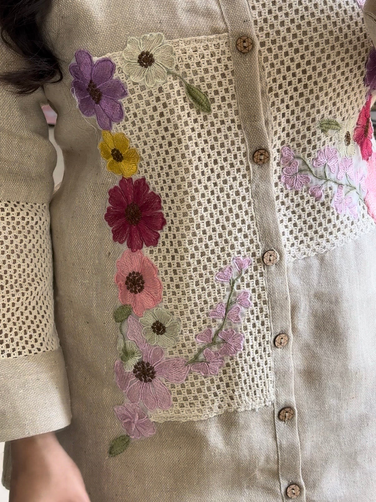 Linen floral Coord set