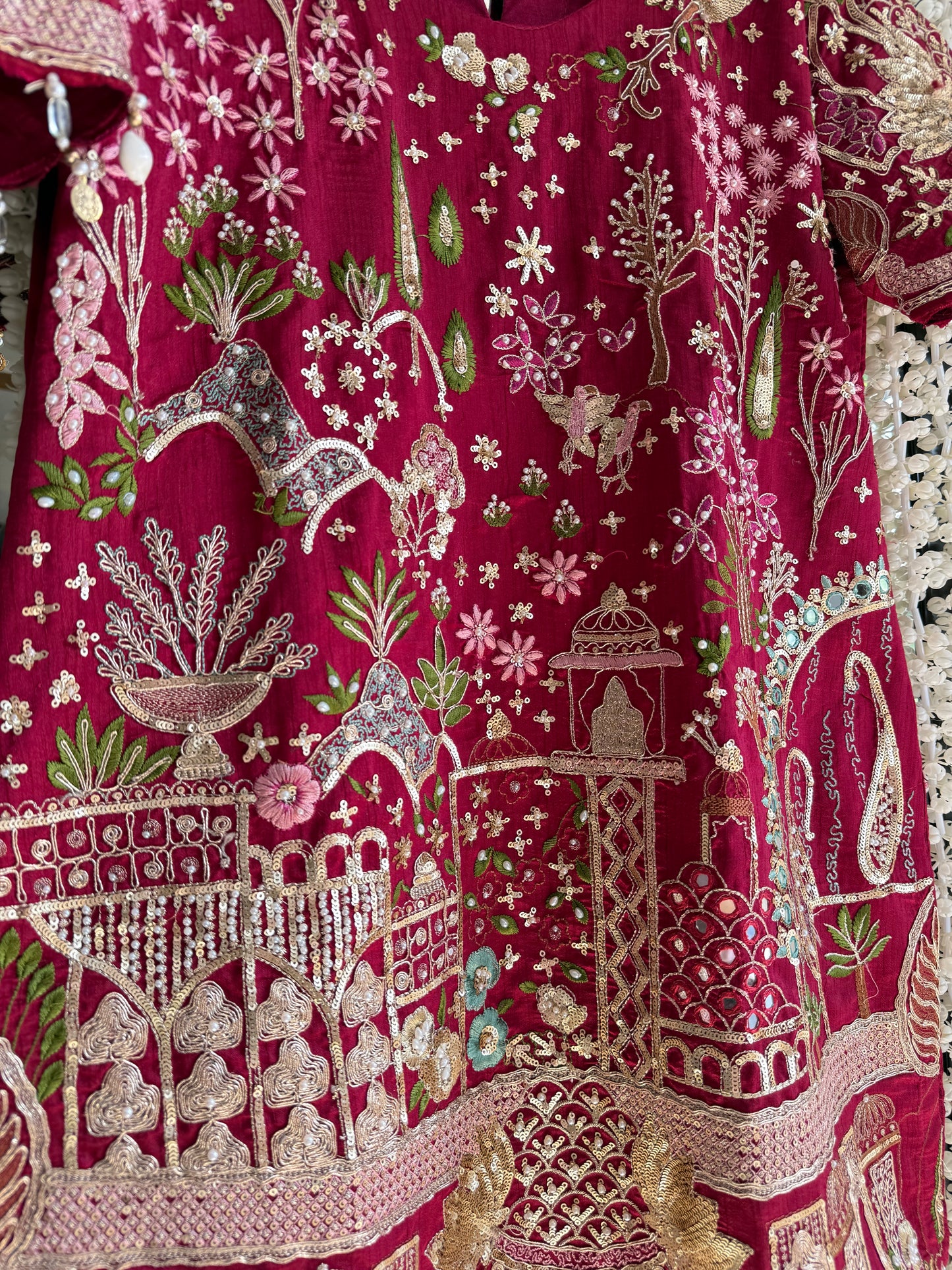 Luxurious raw silk Handwork set