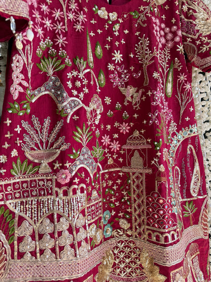 Luxurious raw silk Handwork set