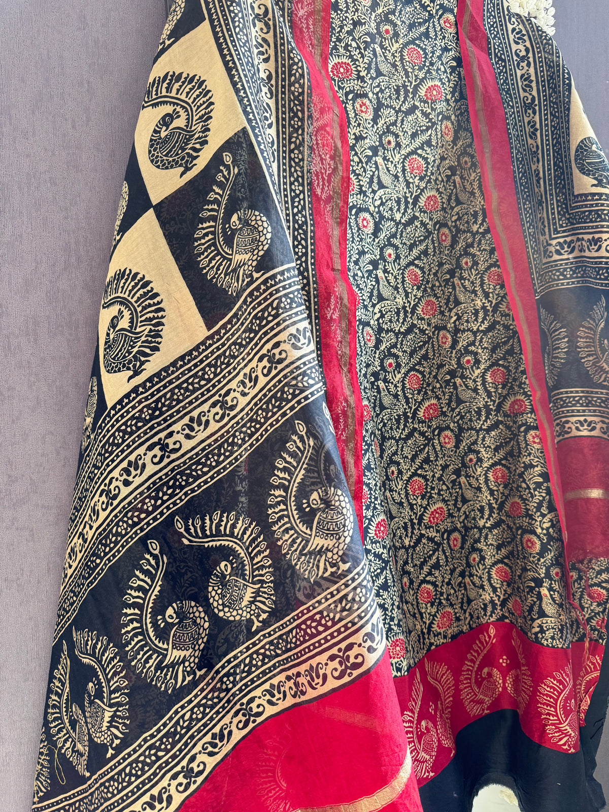 Pure Maheshwari peacock suit