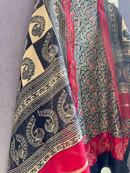 Pure Maheshwari peacock suit