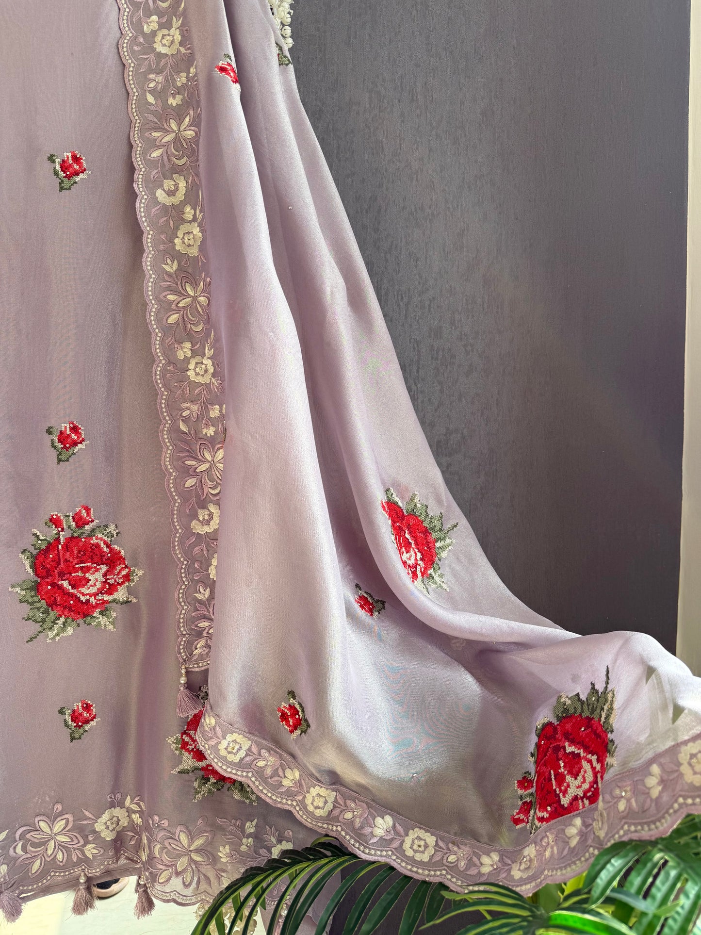 Luxurious Cross stitch suit
