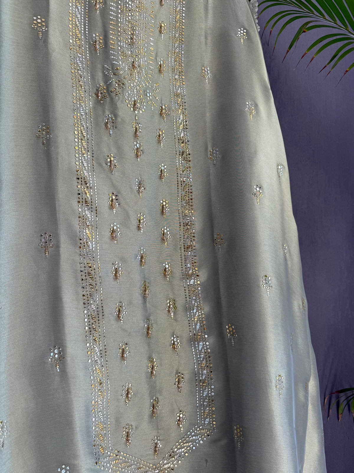 Luxurious Tissue silk mukaish suit