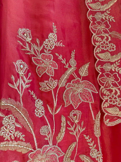 Luxurious mughal florals Handwork suits