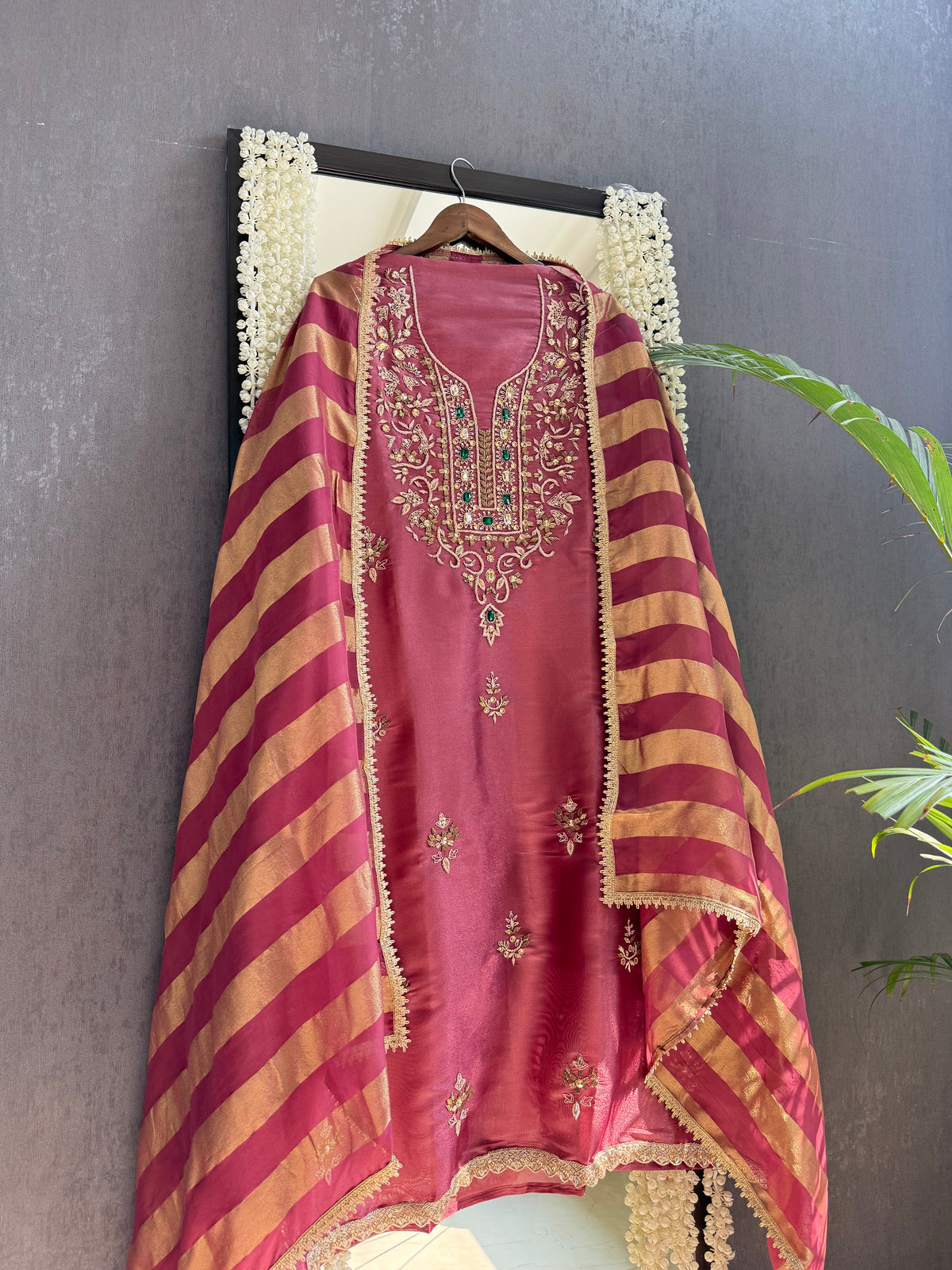 Luxurious dabka bejewelled suit
