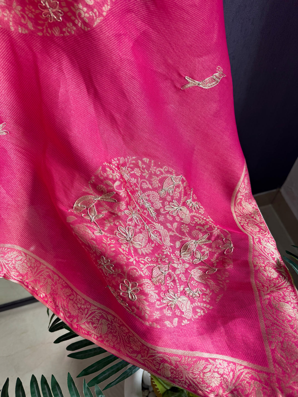 Resham Brocade Benarsi birds suit