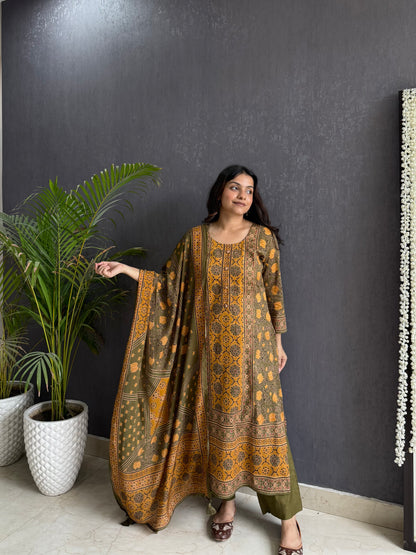 Cotton Ajrakh suit set