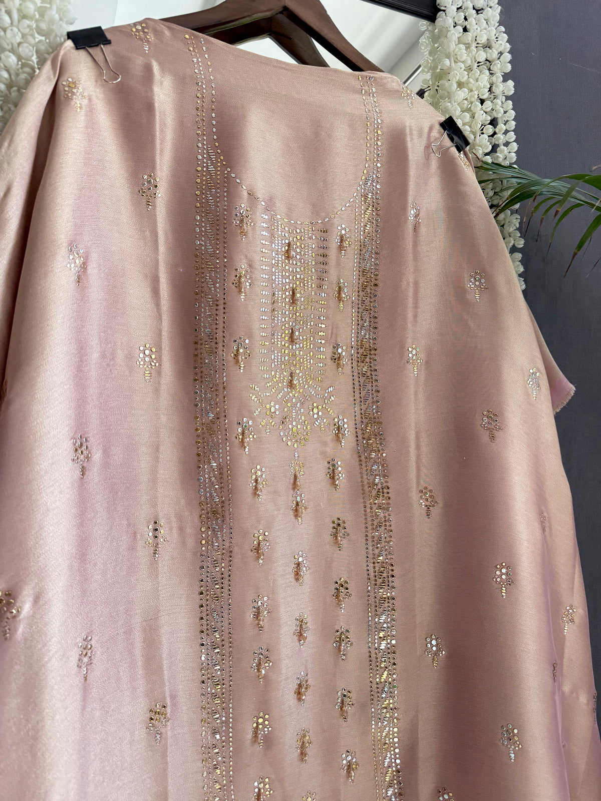 Luxurious Tissue silk mukaish suit