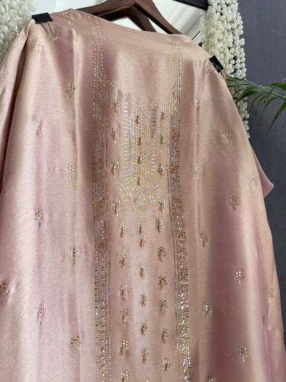 Luxurious Tissue silk mukaish suit