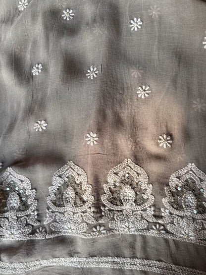 Lucknowi embroidered handwork suit