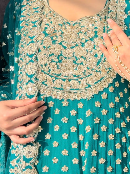 Luxurious Anarkali sharara set
