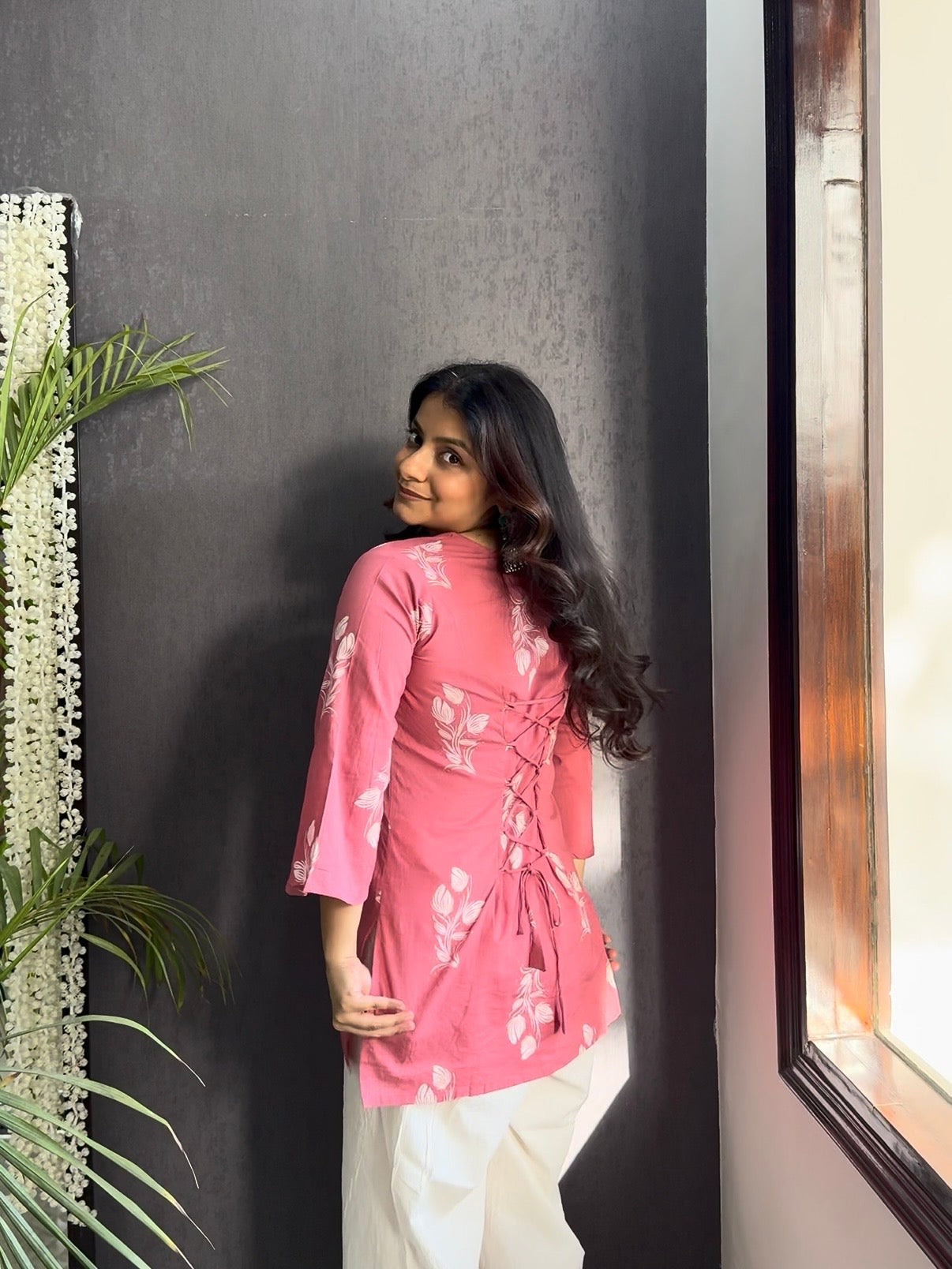 Floral Printed back dori short kurtas