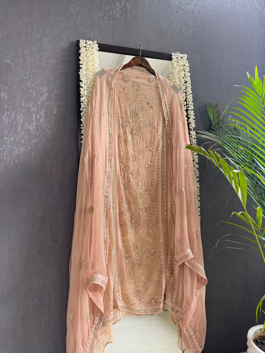 Pitta work crystal handwork suit
