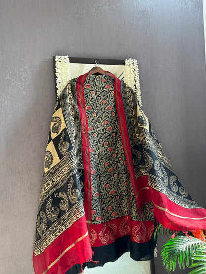 Pure Maheshwari peacock suit