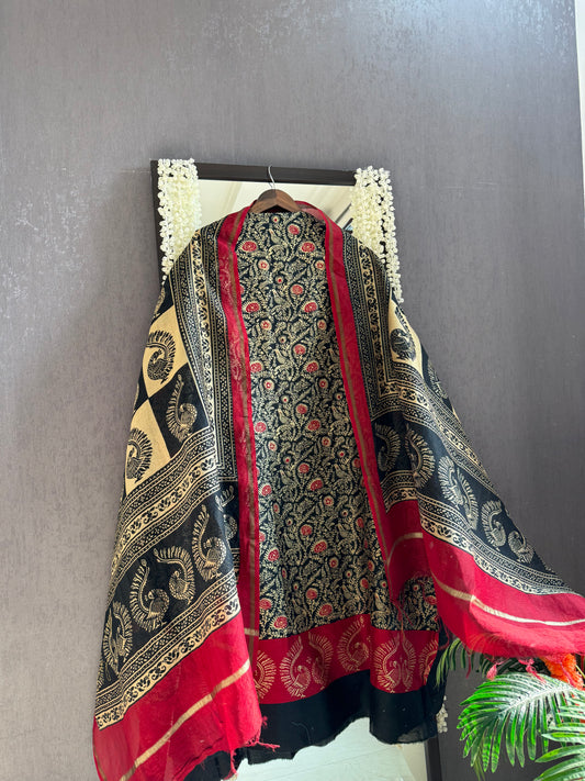 Pure Maheshwari peacock suit