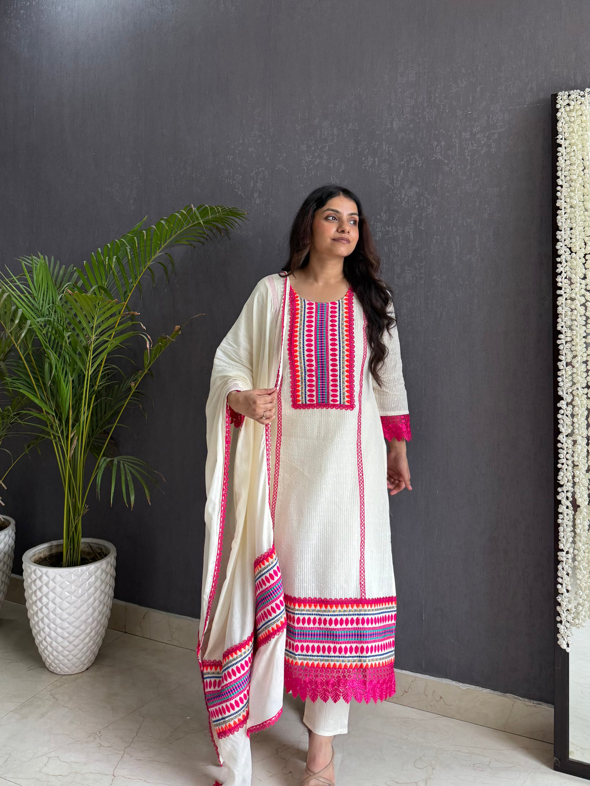 Pure cotton woven kurta set