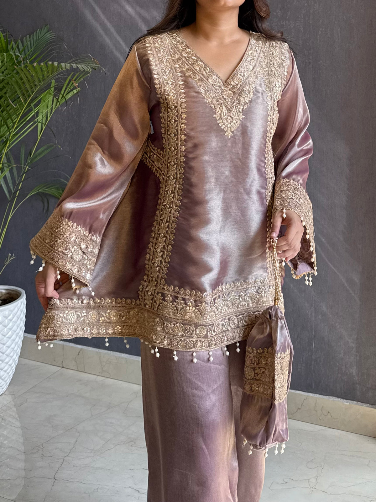 Luxurious Aari work Coord set