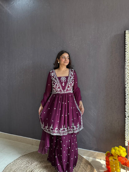 Handwork sharara set
