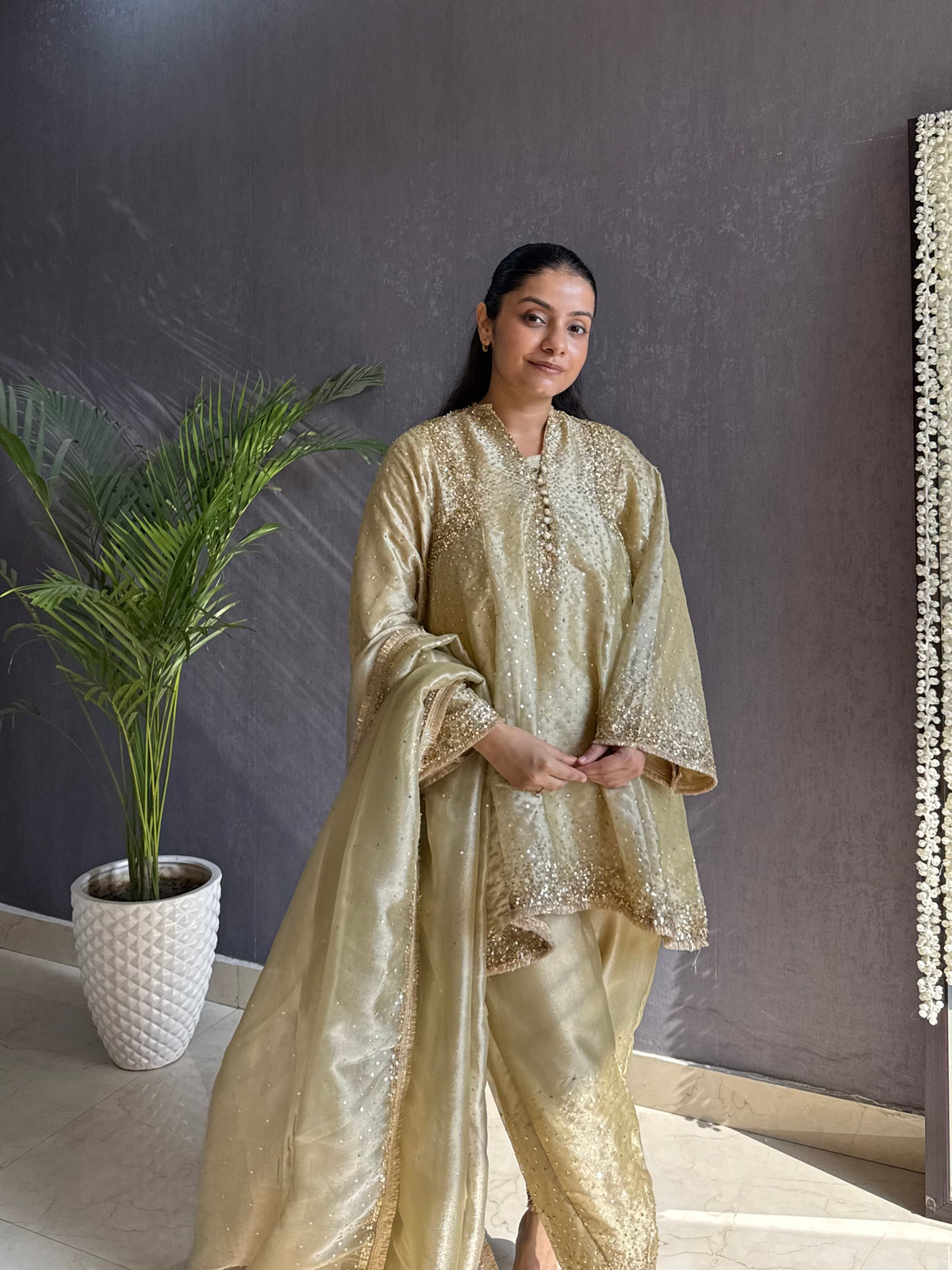 Luxurious Handwork Sitara anarkali set