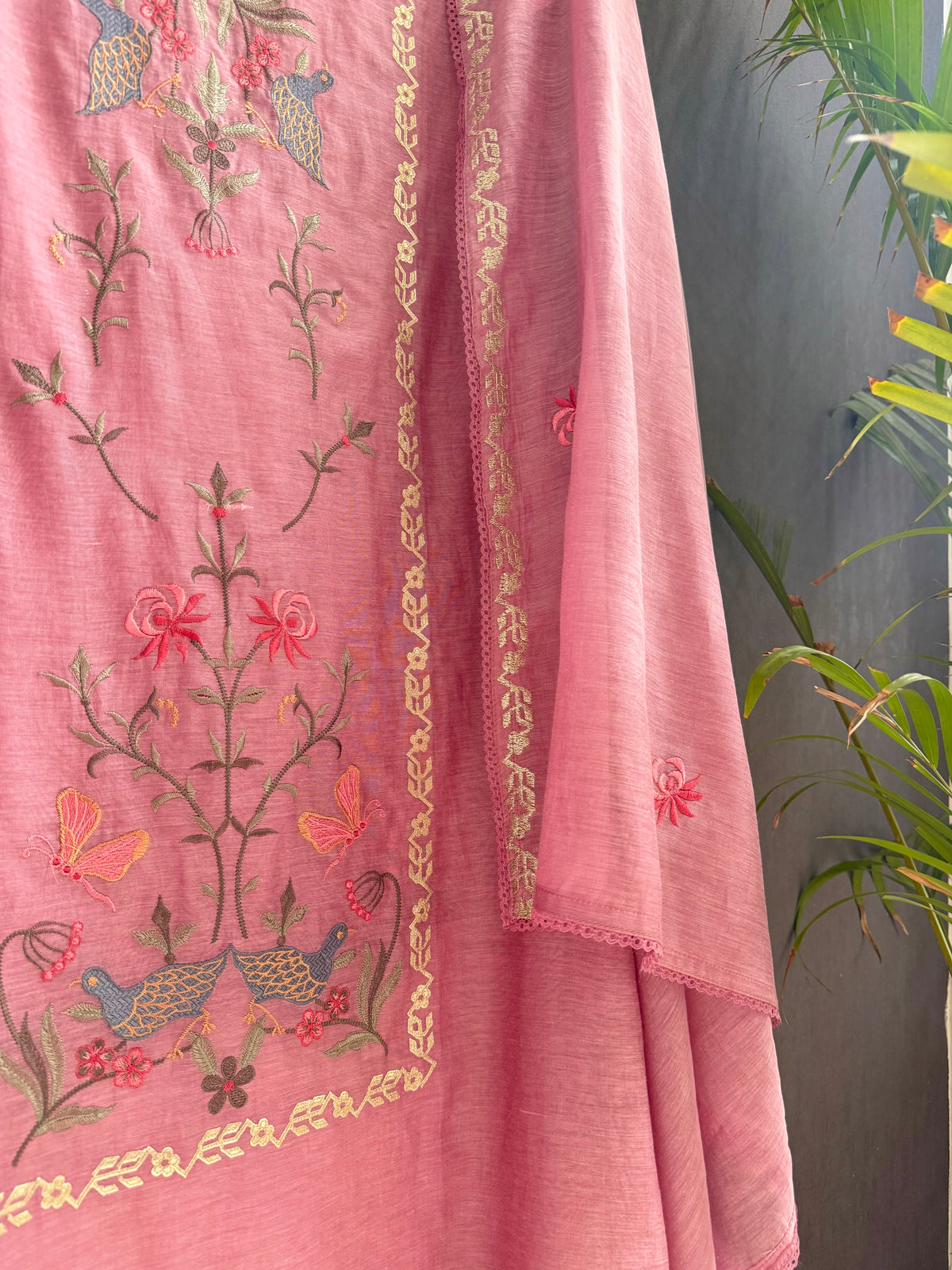 Luxurious Mul chanderi butterfly suit