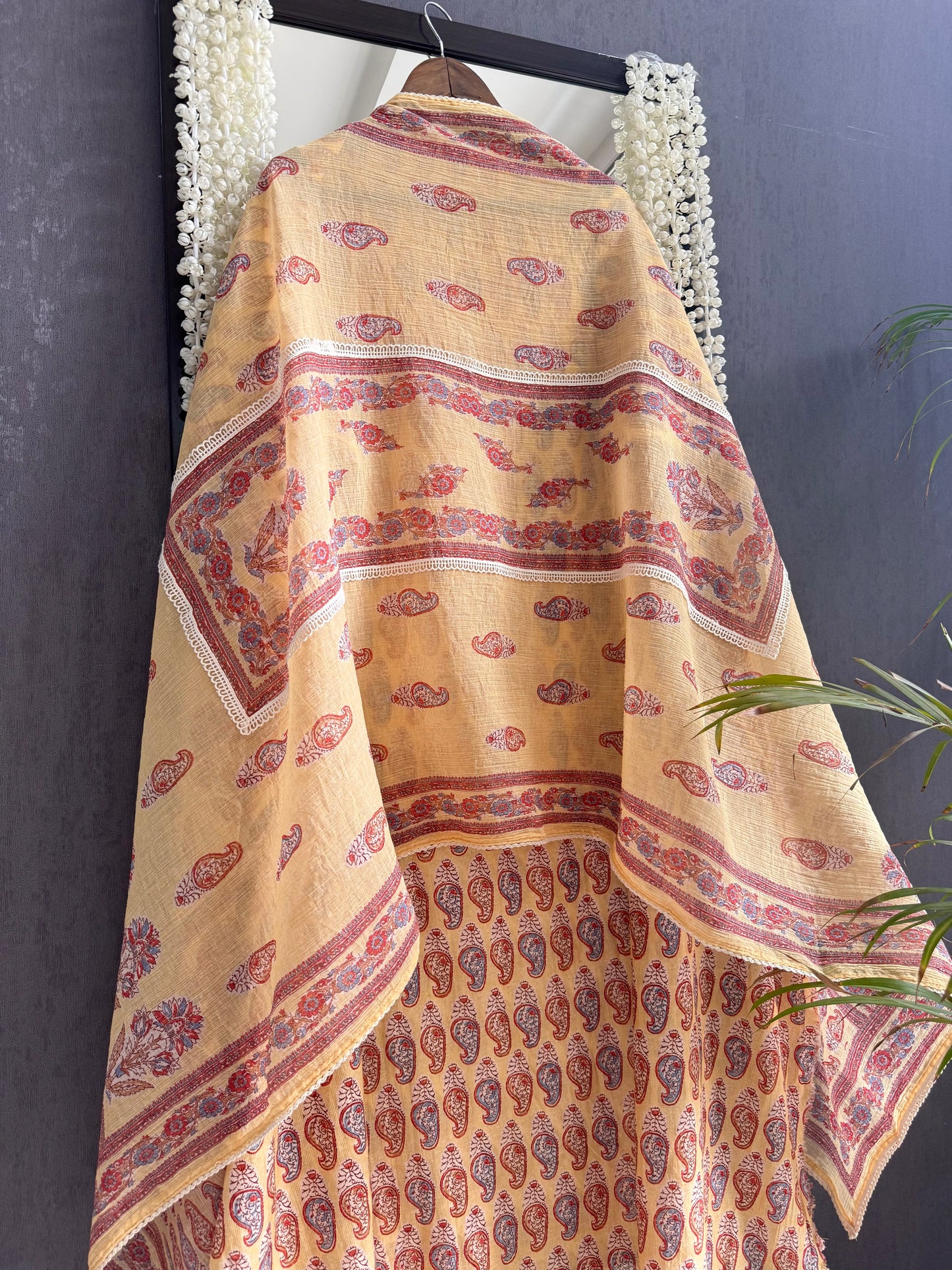 Mulmul cotton paisley florals suit
