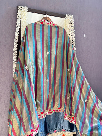 Luxurious mettalic Mirrorwork suit