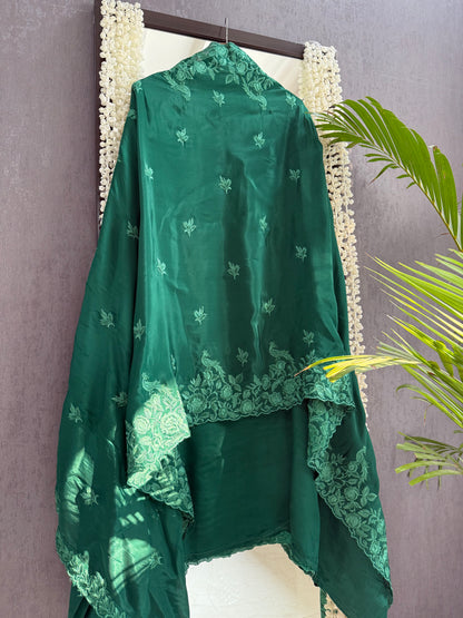 Luxurious Monochromatic peacock suit