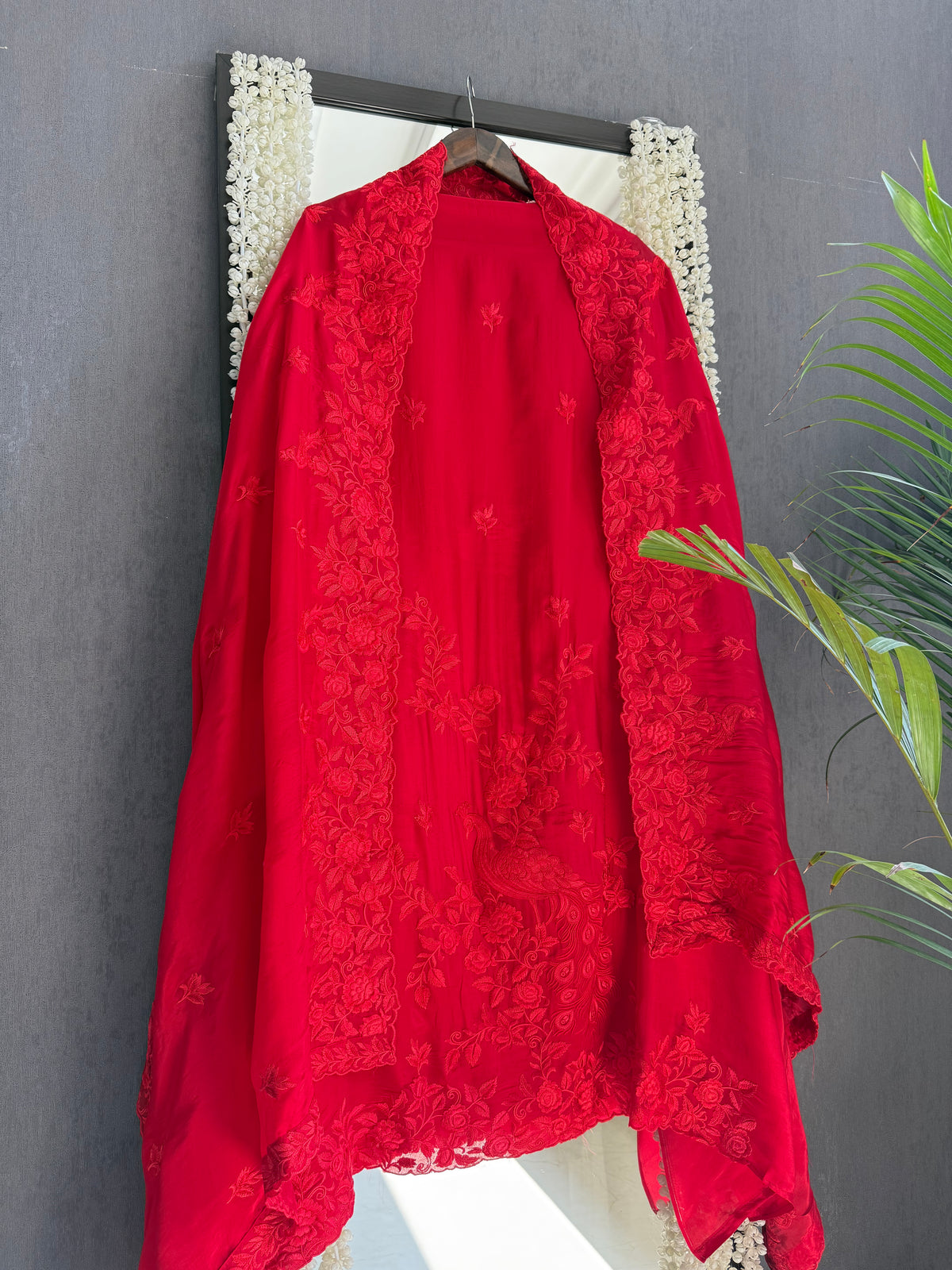 Luxurious Monochromatic peacock suit