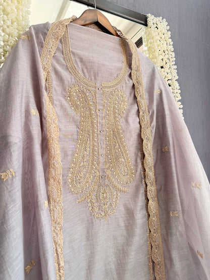 Luxurious Mul chanderi dori sitara suit
