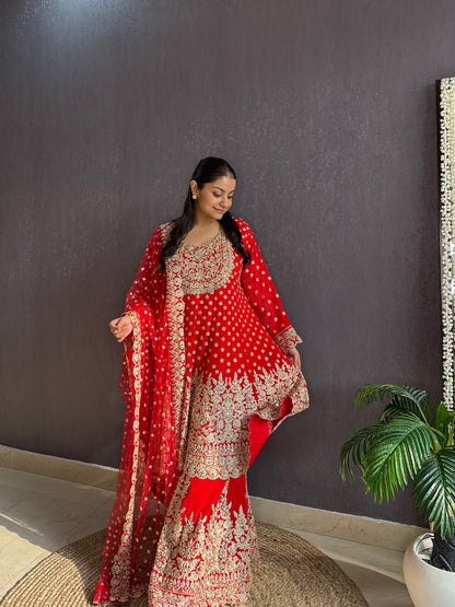 Luxurious Anarkali sharara set