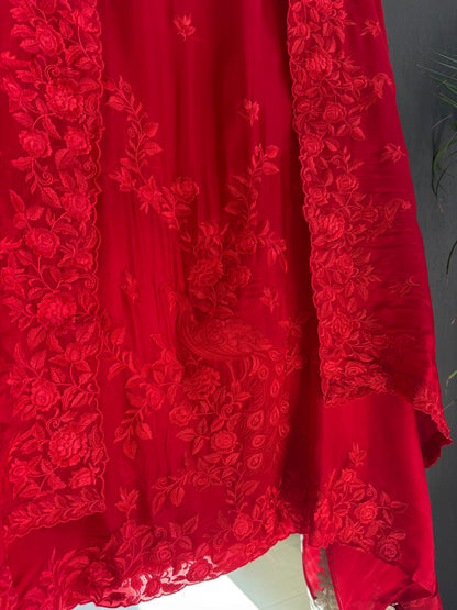 Luxurious Monochromatic peacock suit