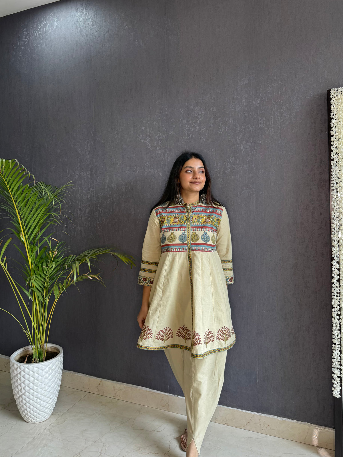 Sanganeri pure cotton dhoti Coord set
