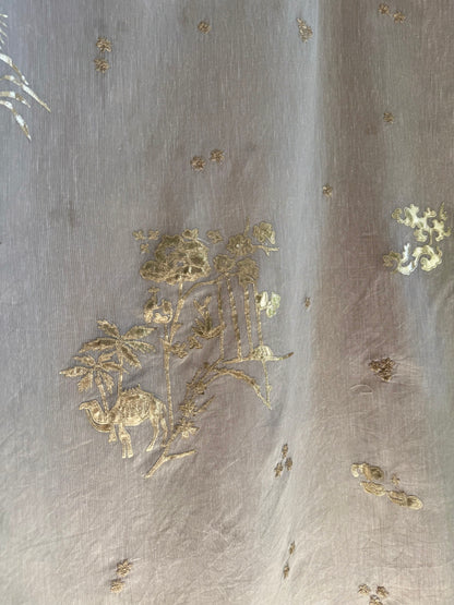 Luxurious Mul chanderi gota appliqué work suit