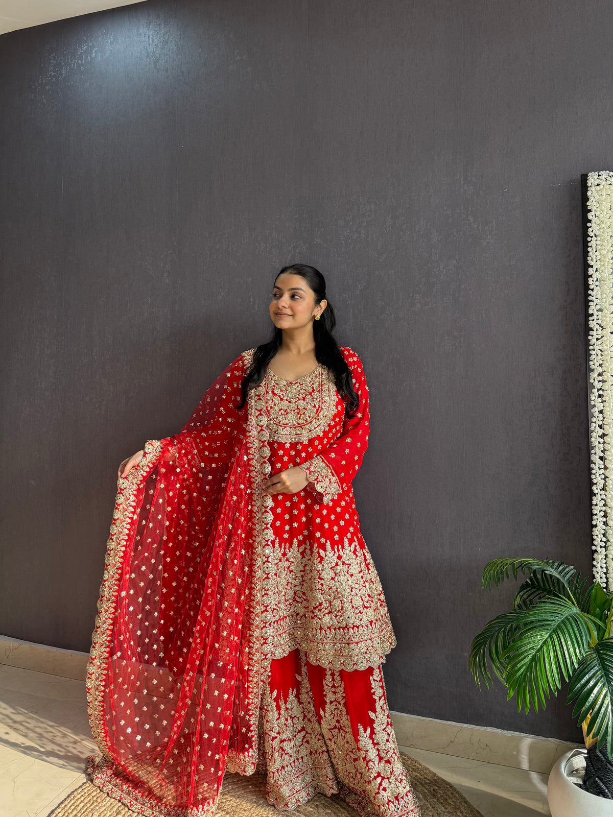 Luxurious Anarkali sharara set
