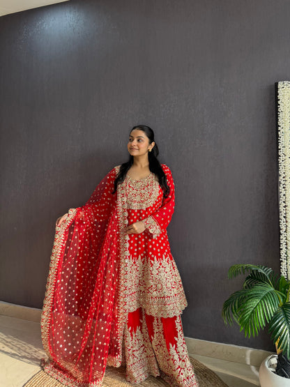 Luxurious Anarkali sharara set