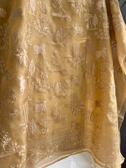 Luxurious Monochromatic pichwai work suit