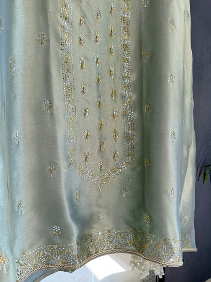 Luxurious Tissue silk mukaish suit