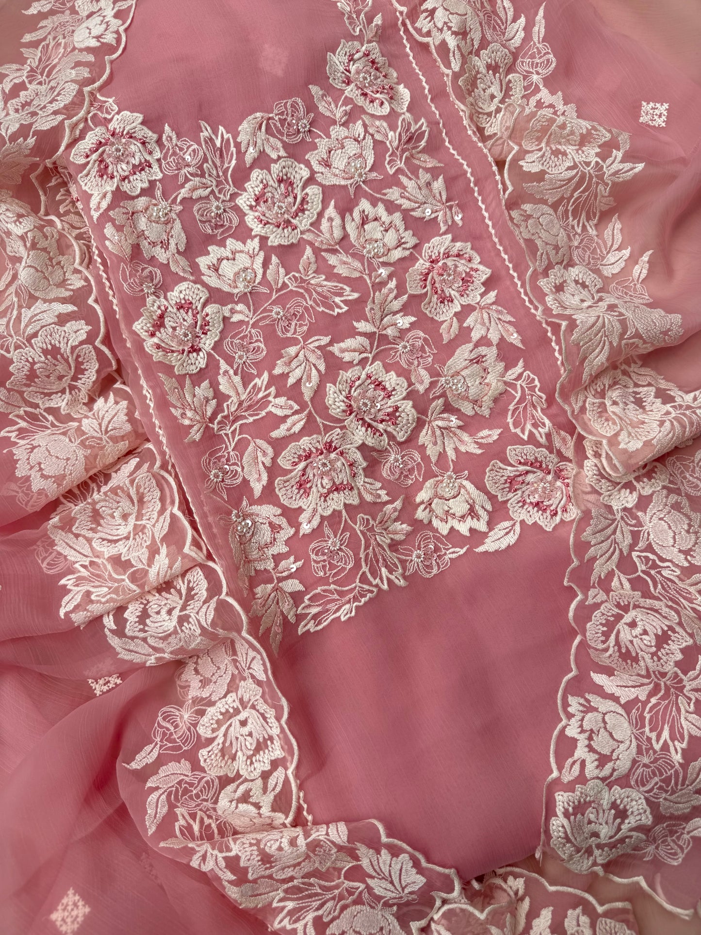 Parsi work florals Handwork suit
