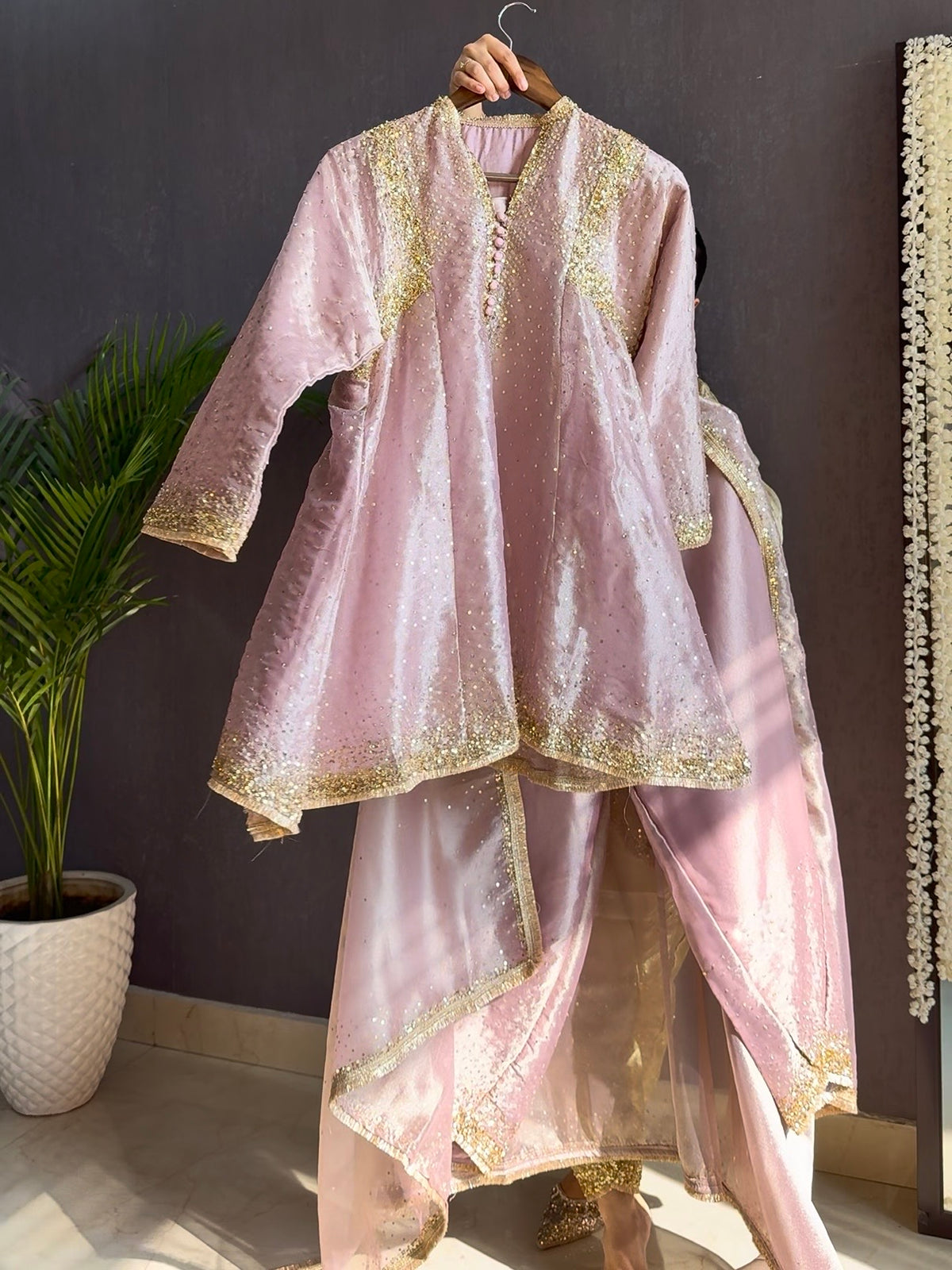 Luxurious Handwork Sitara anarkali set