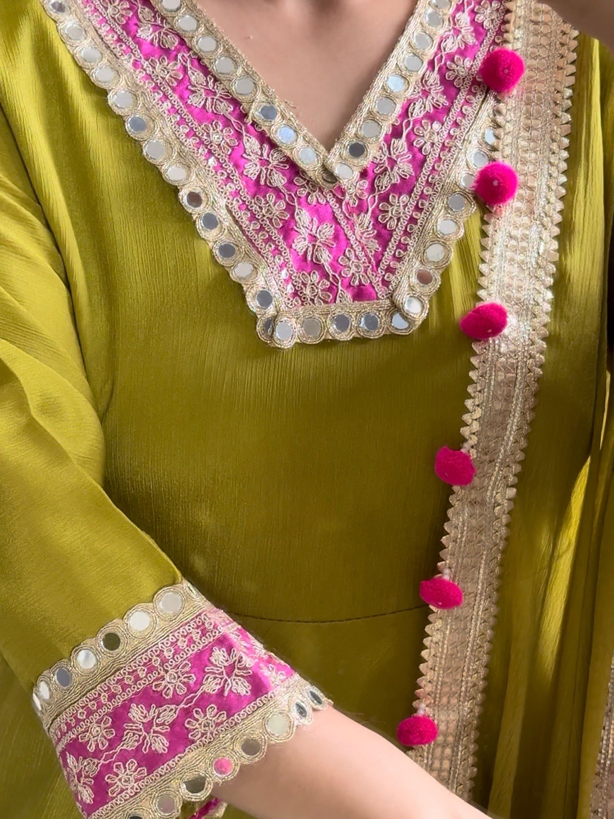 Mirror work sharara set